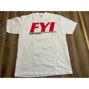 Sof Tee Shirt, Men's Size XL, White, FYI Murphy Brown Print, Short Sleeve